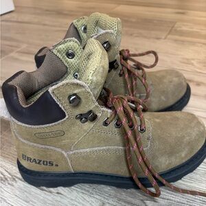 Brazos Women's Lace Up Boots in Tan size 7